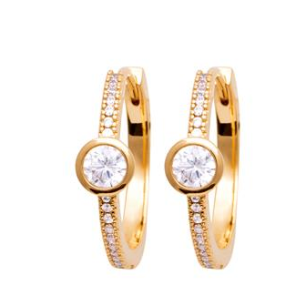 Créoles plaqué-or 750/000 3 microns oz UHB4110