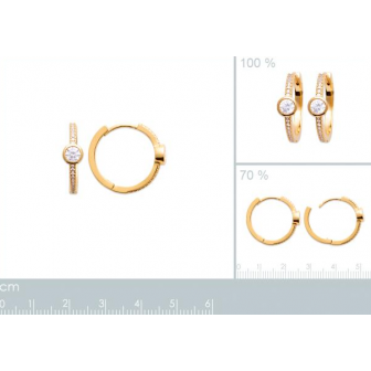 Créoles plaqué-or 750/000 3 microns oz 2644110