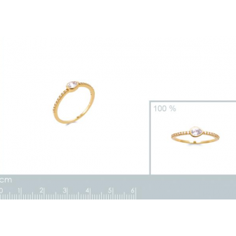 Bague plaqué-or 750/000 5 microns oz 2921510