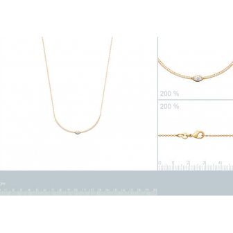 Collier plaqué-or 750/000 3 microns oz 973572
