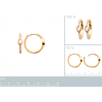 Créoles plaqué-or 750/000 3 microns oz 2644010