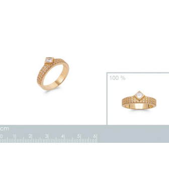 Bague plaqué-or 750/000 5 microns oz 2919510