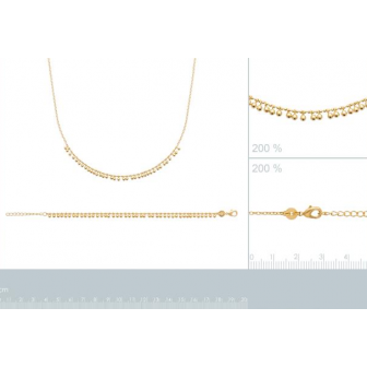 Bracelet plaqué-or 750/000 3 microns 92186718