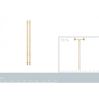 Boucles d'oreilles plaqué-or 750/000 3 microns 2594900