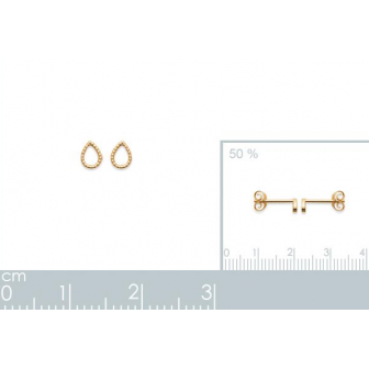 Boucles d'oreilles plaqué-or 750/000 3 microns 2591300