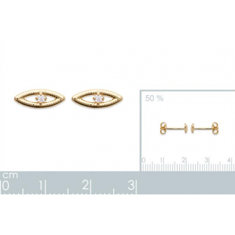 Boucles d'oreilles plaqué-or 750/000 3 microns oz 2594210