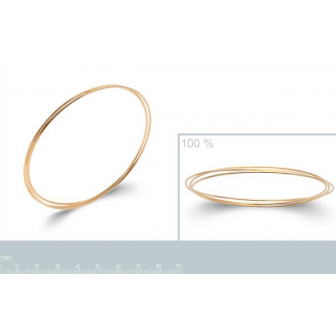 Jonc bracelet plaqué-or 750/000 3 microns 921852