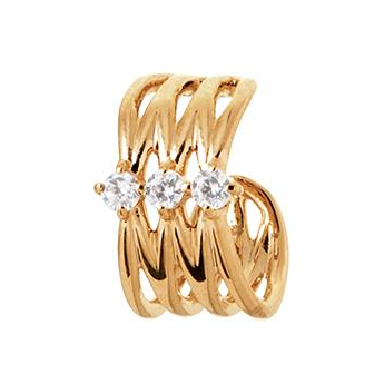 Bague d'oreilles plaqué-or 750/000 3 microns oz NKO2410