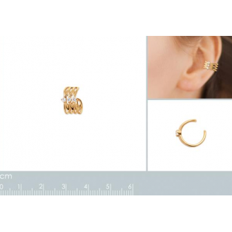 Boucle d'oreilles plaqué-or 750/000 3 microns oz 2592410