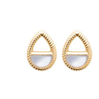 Boucles d'oreilles plaqué-or 750/000 3 microns nacre 2596904