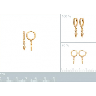 Créoles plaqué-or 750/000 3 microns oz 2638310