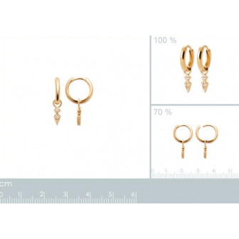 Créoles plaqué-or 750/000 3 microns oz 2643210