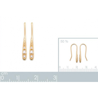 Boucles d'oreilles plaqué-or 750/000 3 microns oz 2596810