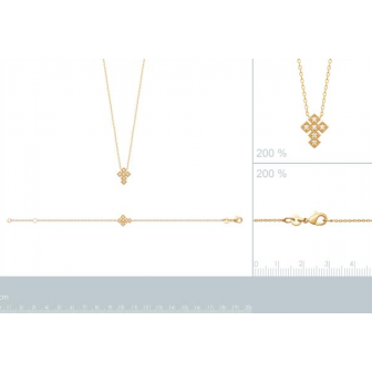 Collier plaqué-or 750/000 3 microns oz 97353045