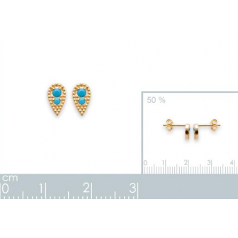 Boucles d'oreilles plaqué-or 750/000 3 microns oz 2599130