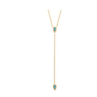 Collier plaqué-or 750/000 3 microns pierres synthétiques 97355845