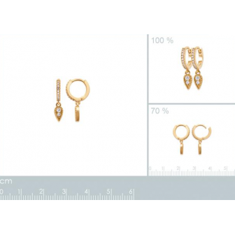 Créoles plaqué-or 750/000 3 microns oz 2638410