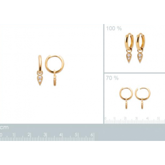 Créoles plaqué-or 750/000 3 microns oz 2643010