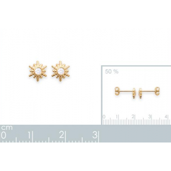 Boucles d'oreilles plaqué-or 750/000 3 microns oz 2598410