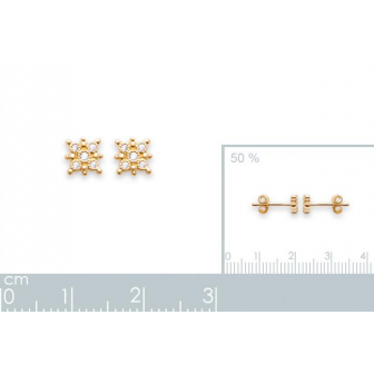 Boucles d'oreilles plaqué-or 750/000 3 microns oz 2598210