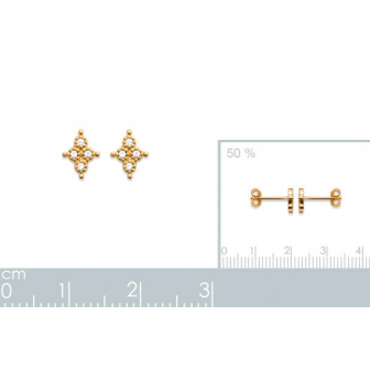 Boucles d'oreilles plaqué-or 750/000 3 microns oz 23002110
