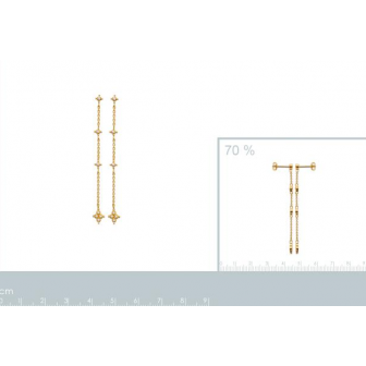 Boucles d'oreilles plaqué-or 750/000 3 microns oz 23002210