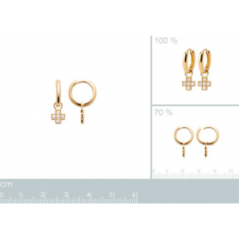 Créoles plaqué-or 750/000 3 microns oz 2643310