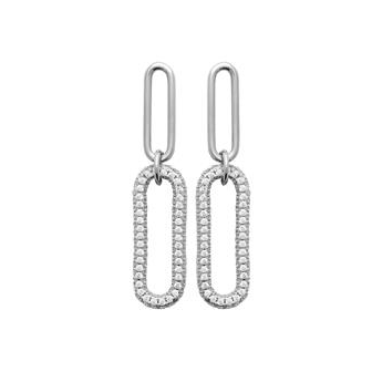 Boucles d'oreilles argent rhodié 925/000 oz NKO8510