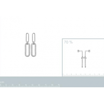 Boucles d'oreilles argent rhodié 925/000 oz 1588510