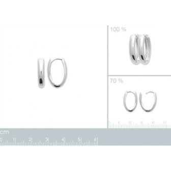 Créoles argent rhodié 925/000 7638900