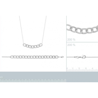 Collier argent rhodié 925/000 72184145