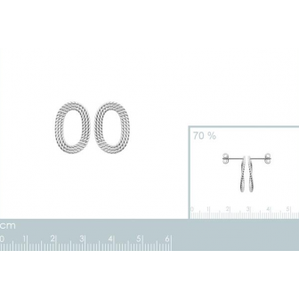 Boucles d'oreilles argent rhodié 925/000 7586400