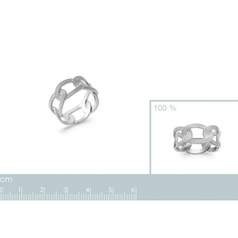 Bague argent rhodié 925/000 7910200