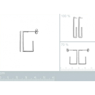 Créoles argent rhodié 925/000 7639900