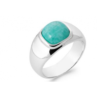 Bague argent rhodié 925/000 et pierre amazonite 1924160
