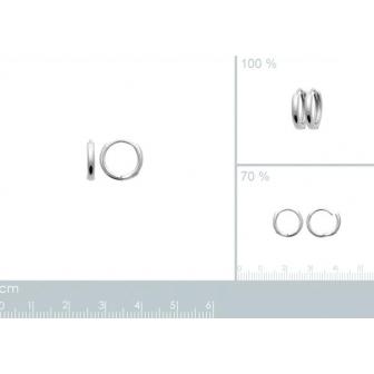 Créoles argent rhodié 925/000 7637412
