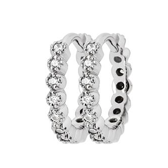 Créoles argent rhodié 925/000 oz 1638610