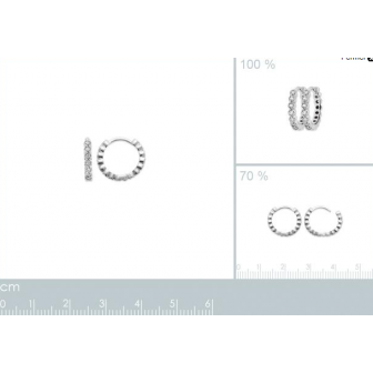 Créoles argent rhodié 925/000 oz 1638610