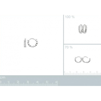 Créoles argent rhodié 925/000 oz 1638510