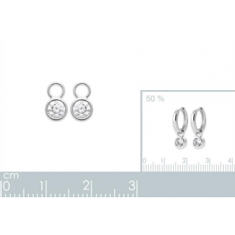 Boucles d'oreilles argent rhodié 925/000 oz 1595110
