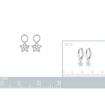 Boucles d' oreilles argent rhodié 925/000 oz 1595010