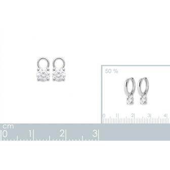 Boucles d'oreilles argent rhodié 925/000 oz 1595210