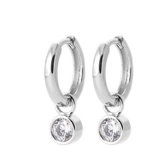 Créoles argent rhodié 925/000 oz 1640110