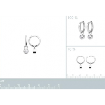 Créoles argent rhodié 925/000 oz 1640110