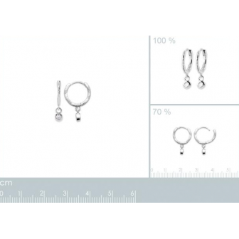 Créoles argent rhodié 925/000 oz 1638810