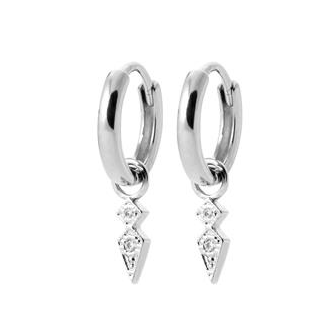 Créoles argent rhodié 925/000 oz 1643210