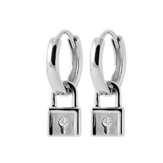 Créoles argent rhodié 925/000 oz NJI3410