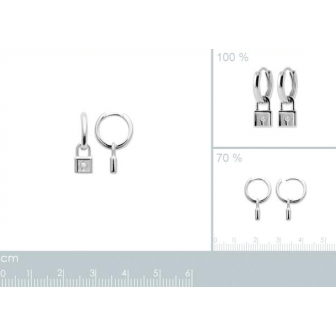 Créoles argent rhodié 925/000 oz 1643410