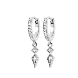 Créoles argent rhodié 925/000 oz 1638310