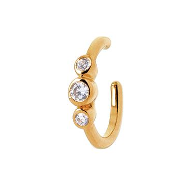 Bague d'oreilles en plaqué-or 750/000 3 microns oz 2590810